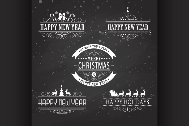 christmas-decoration-collection-of-calligraphic-and-typographic-elemen