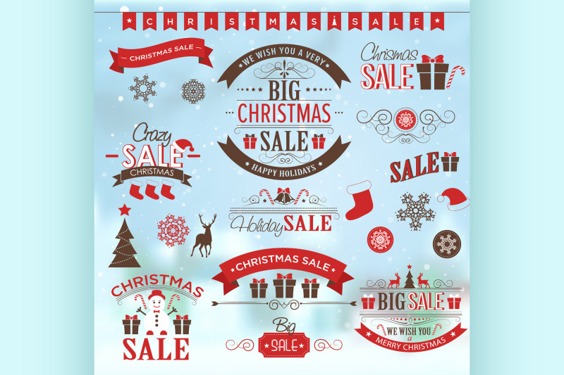 christmas-sale-design-set-labels-emblems