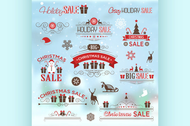 christmas-sale-design-set-labels-emblems