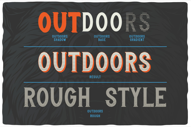 outdoors-layered-font