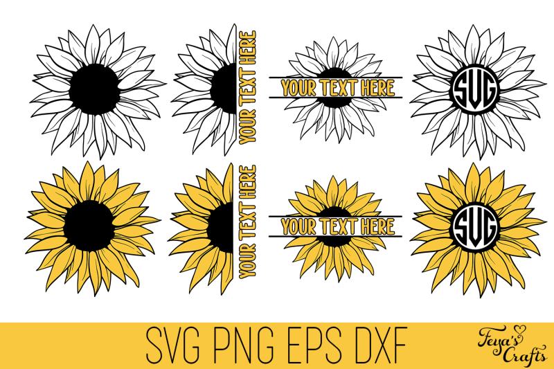 sunflower-svg-bundle-sunflower-monogram-svg-split-sunflower-svg