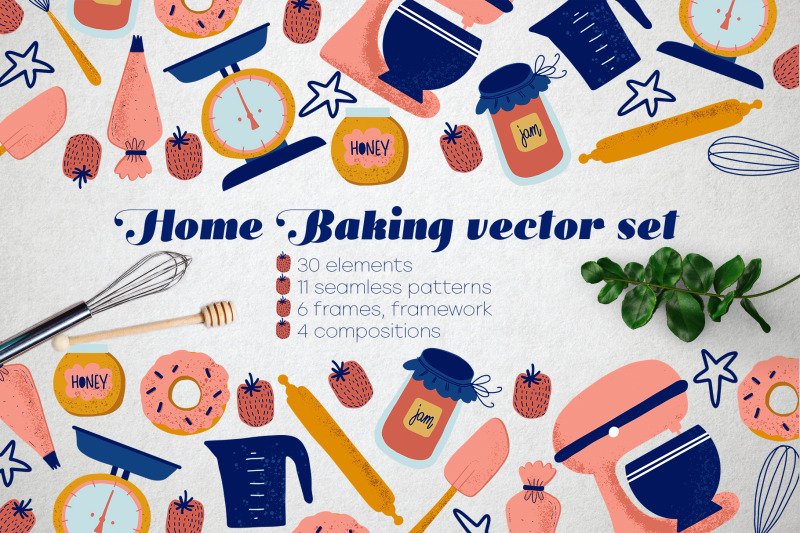home-baking-vector-set