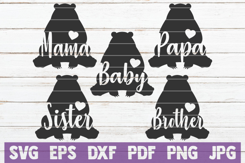 Download Family Bear SVG Bundle By MintyMarshmallows | TheHungryJPEG.com