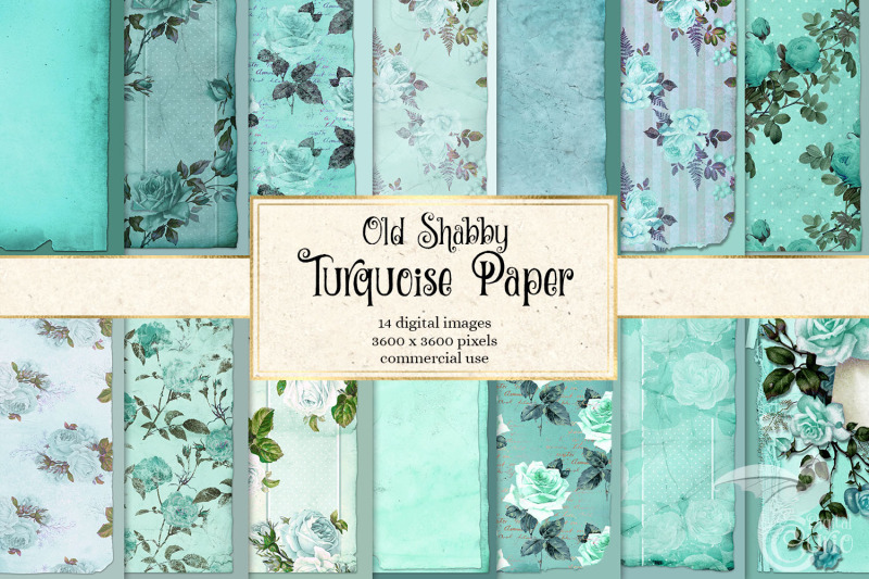 old-shabby-turquoise-paper-textures