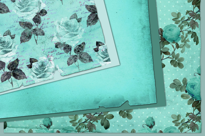 old-shabby-turquoise-paper-textures