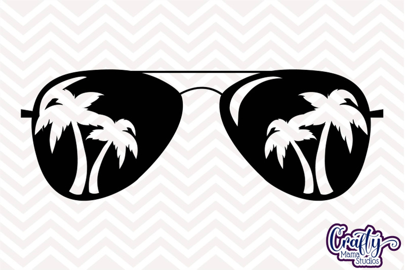 Palm Tree Sunglasses Svg, Summer Silhouette SVG PNG EPS By Crafty Mama ...