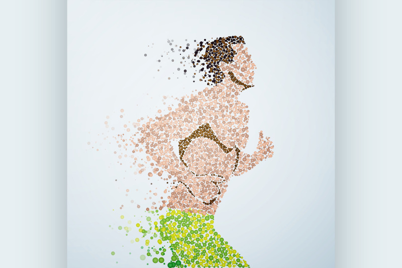 abstract-image-of-a-athlete-running-man-from-the-circles-particles