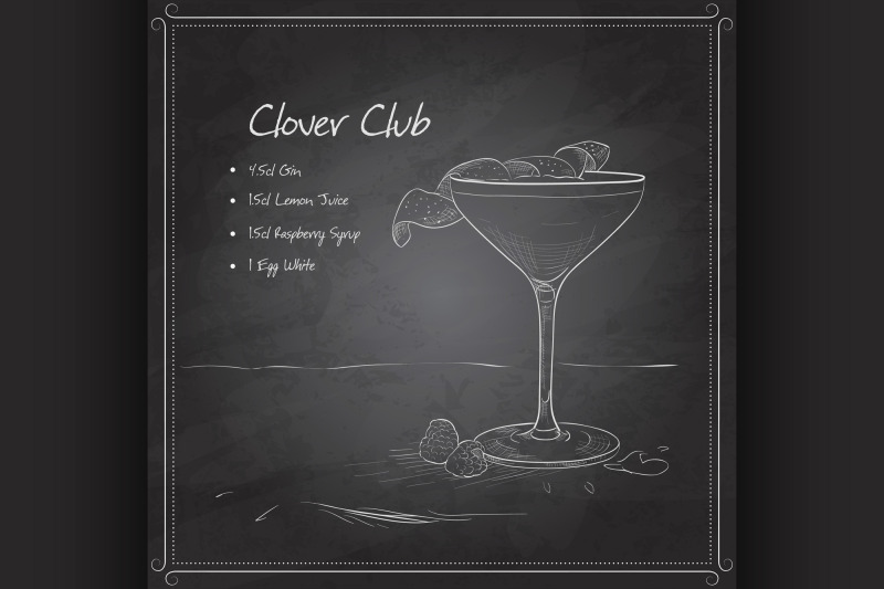 coctail-clover-club-on-black-board