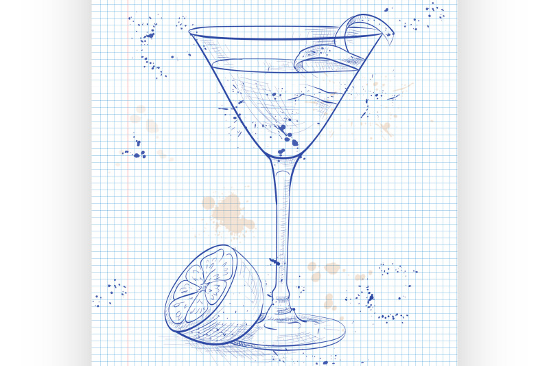 between-the-sheets-coctail-on-a-notebook-page