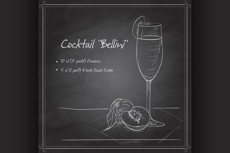 cocktail-belini-on-black-board