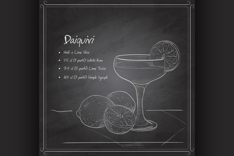 cocktail-daiquiri-on-black-board