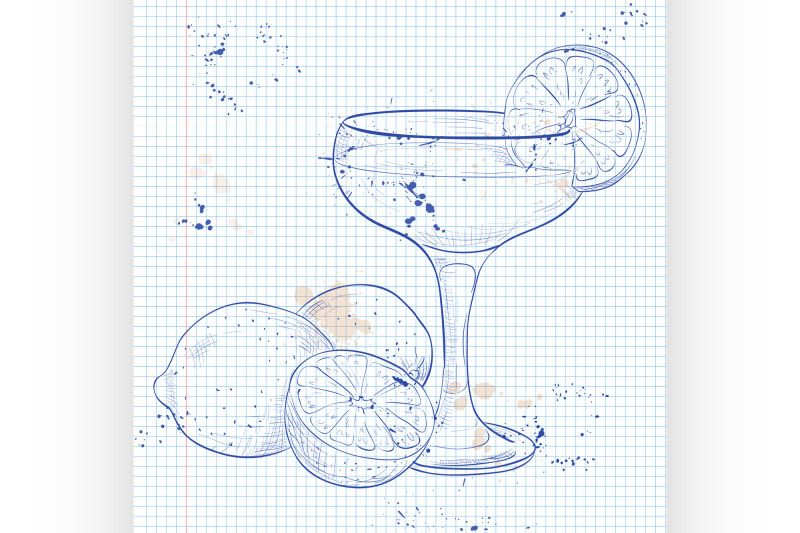 the-daiquiri-cocktail-on-a-notebook-page