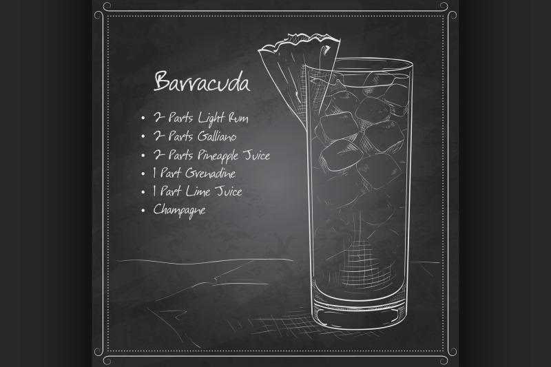 cocktail-barracuda-on-black-board