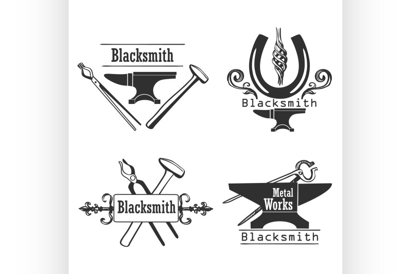 set-of-vintage-monochrome-blacksmith-labels-and-design-elements