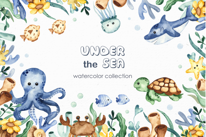 under-the-sea-watercolor-clipart-frames-cards-patterns