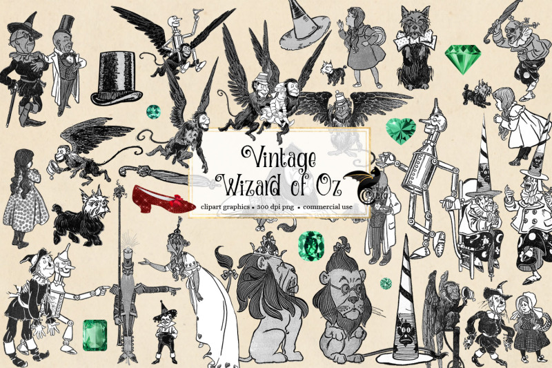vintage-wizard-of-oz-clipart