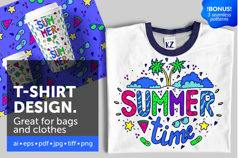 summer-illustration-for-t-shirt-design