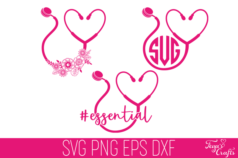 Download Stethoscope SVG, Stethoscope Heart SVG, Floral Stethoscope ...