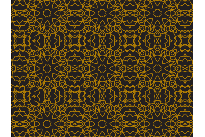 pattern-gold-abstract-flower-lines