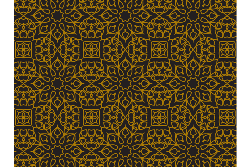 pattern-gold-curved-flower