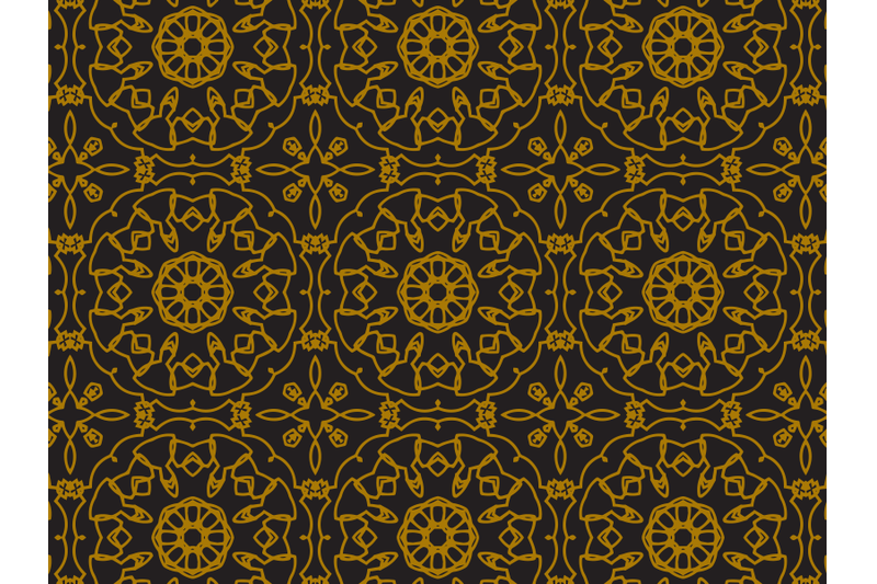 pattern-gold-irregular-flowering-circle