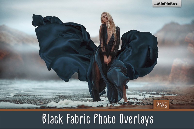 black-fabric-photo-overlays