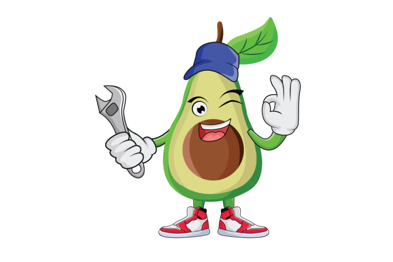 avocado-fruit-with-cap-cartoon-character