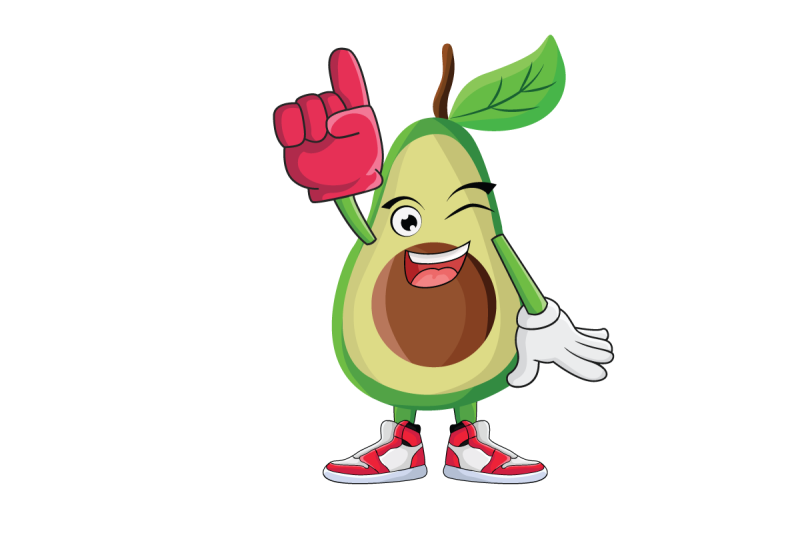 avocado-supporter-fruit-cartoon-character