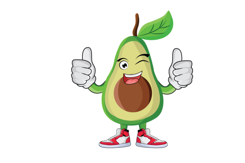 avocado-thumbs-up-fruit-cartoon-character