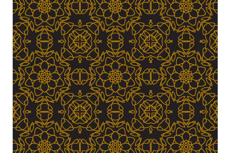 pattern-gold-ornament-flowers