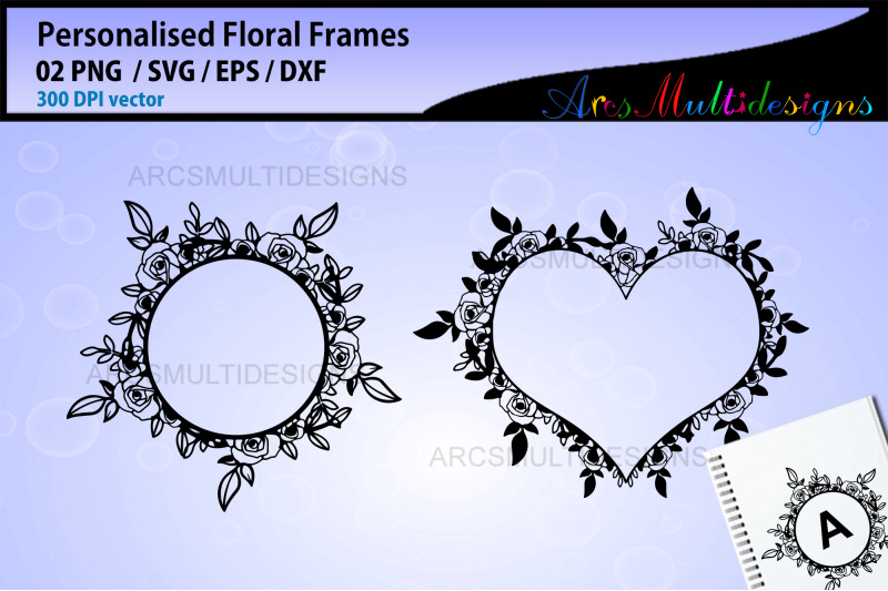 floral-alphabet-svg-frame-personalized-alphabet-frame-svg