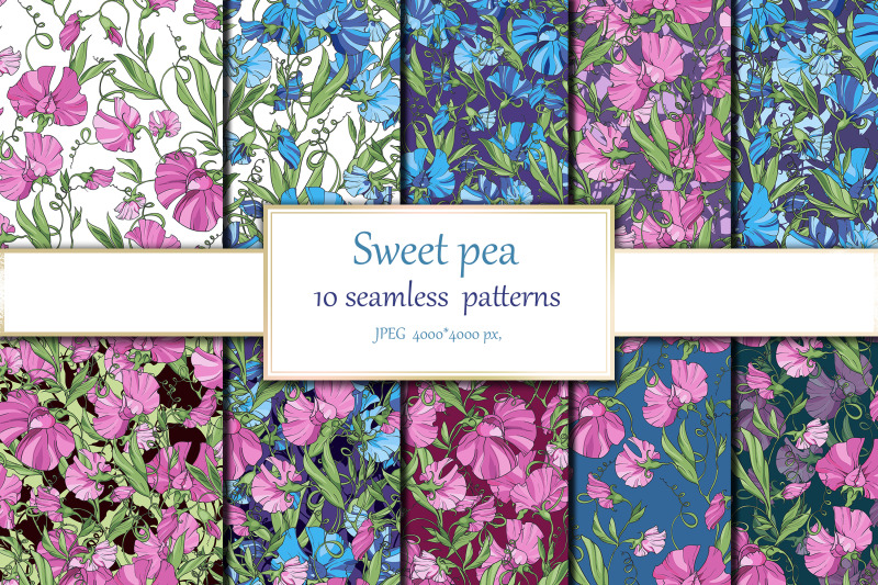 10-floral-sweet-pea-seamless-patterns