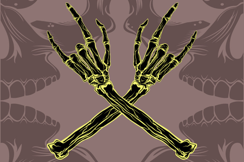 hand-skull-metal-vector-hand-drawing