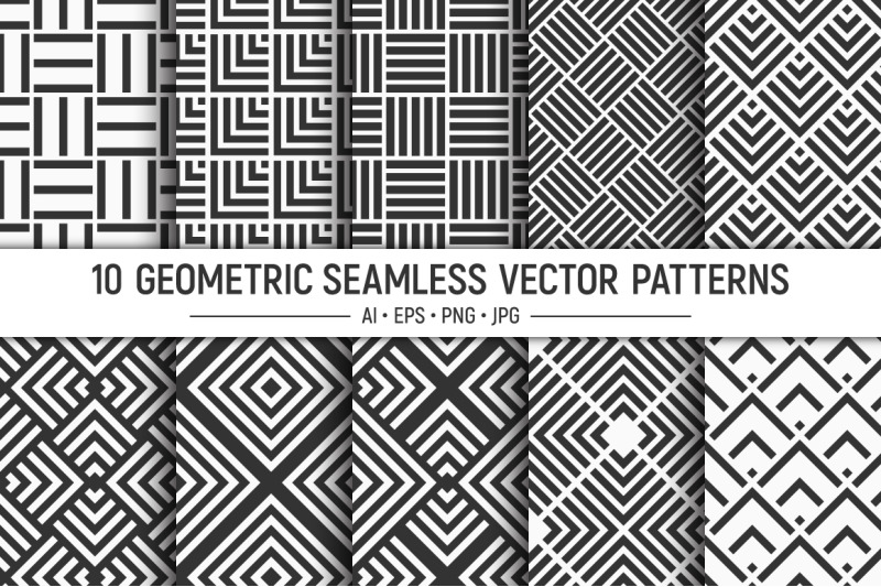 10-seamless-geometric-vector-patterns