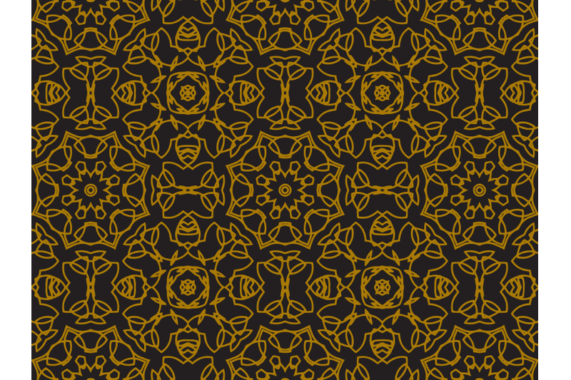 pattern-gold-abstract-flower-ornaments