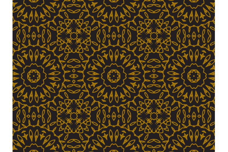 pattern-gold-flower-line-style