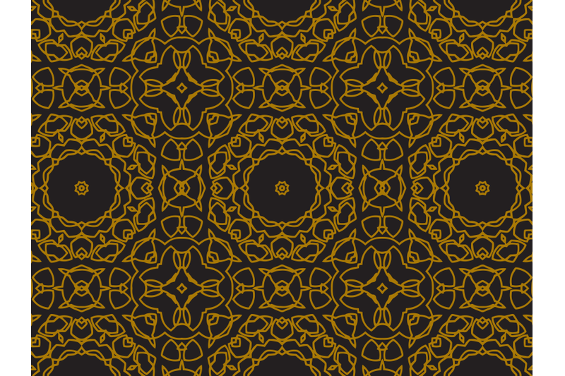 pattern-gold-circle-and-square-ornaments