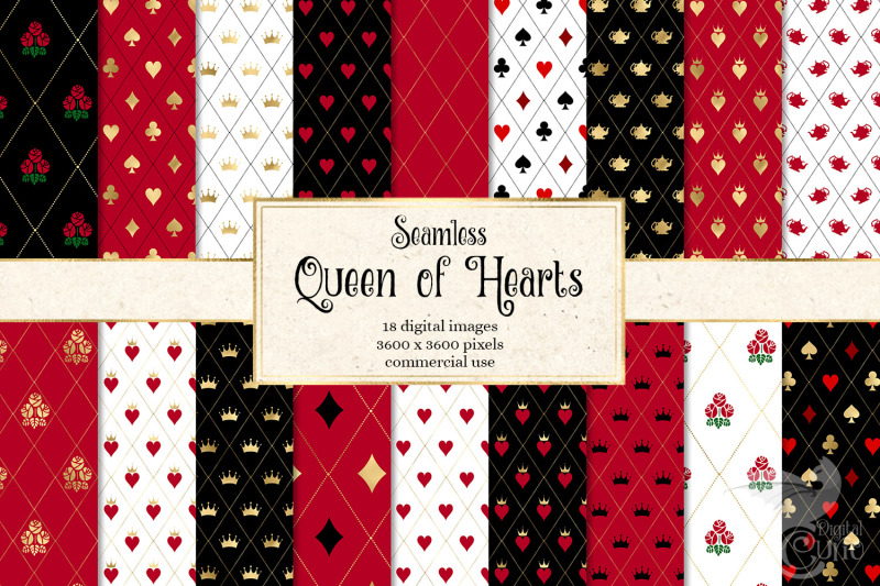 queen-of-hearts-digital-paper