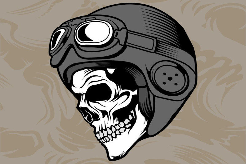 skull-helmet-hand-drawing-vector