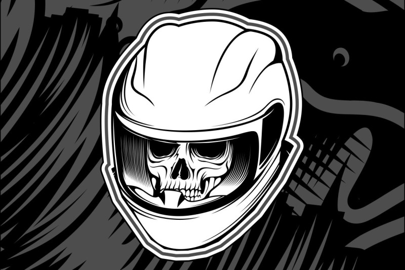 skull-helmet-hand-drawing-vector