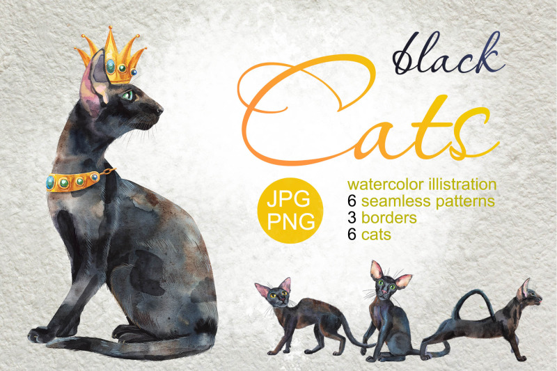 watercolor-black-cats