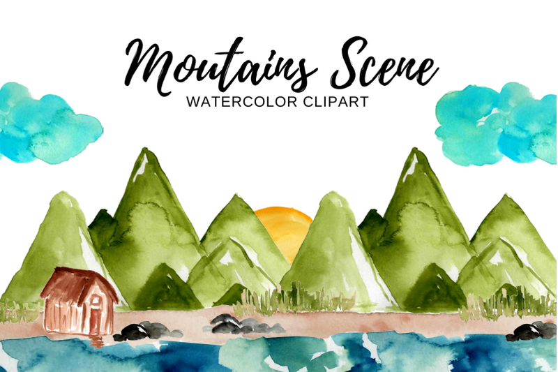 watercolor-mountain-scene-clipart