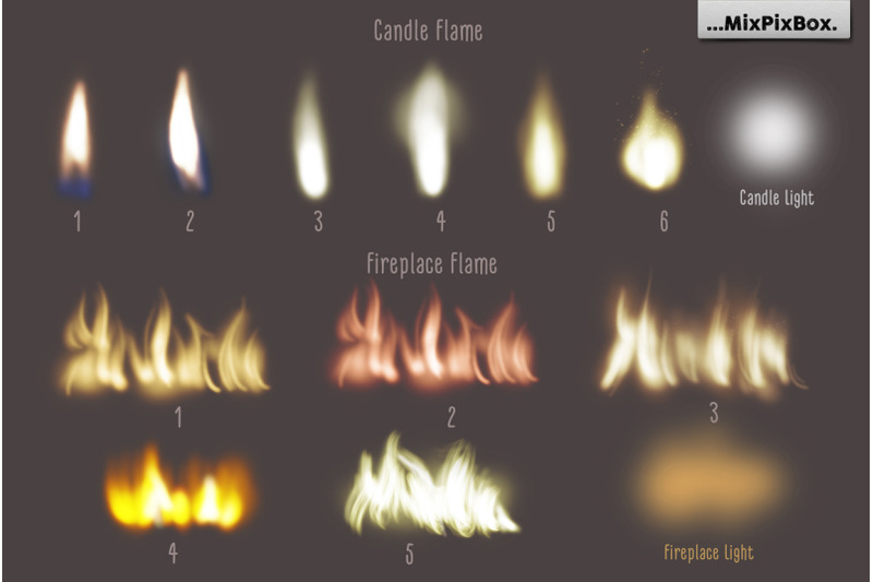 candle-and-fireplace-flame-overlays