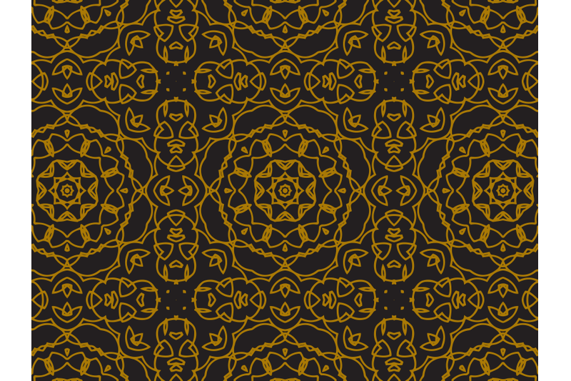 pattern-gold-circle-ornament-line-motif