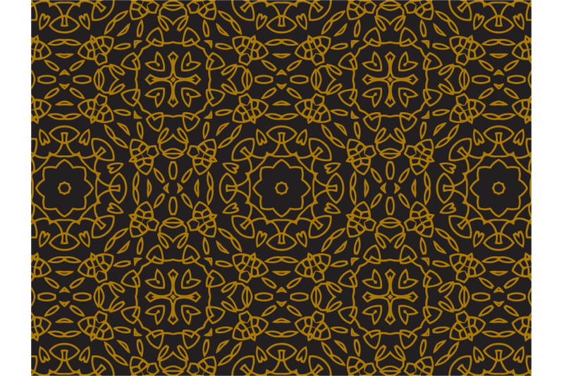 pattern-gold-abstract-flower-ornament-motifs