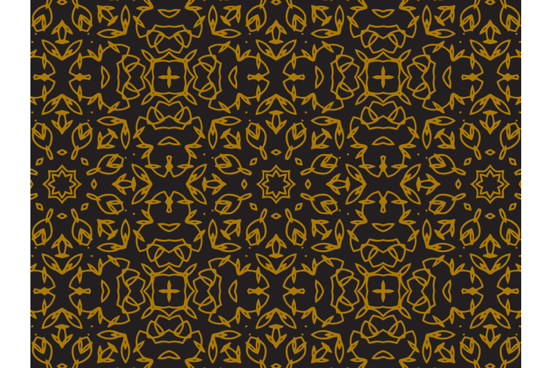 pattern-gold-abstract-flower-ornaments