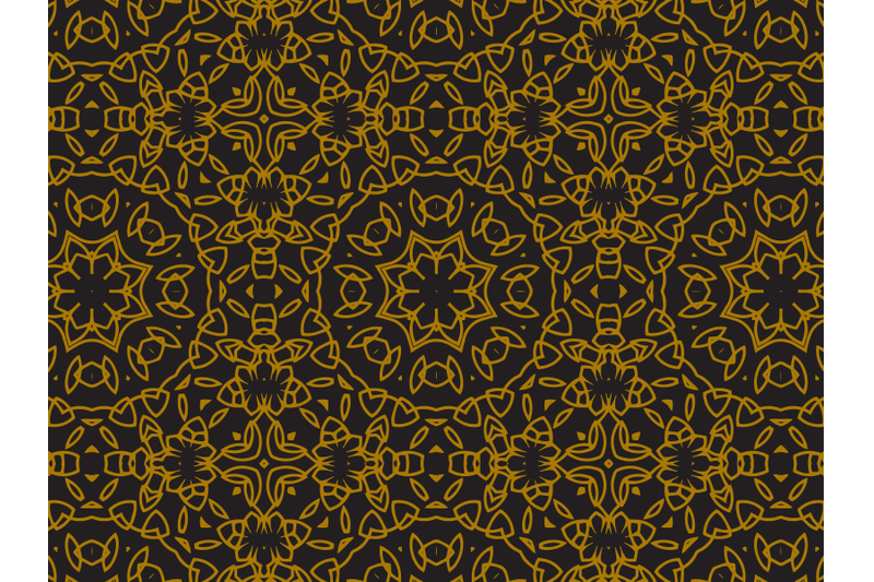 pattern-gold-flower-line-motifs