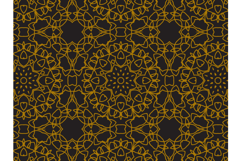 pattern-gold-large-circular-flower-style