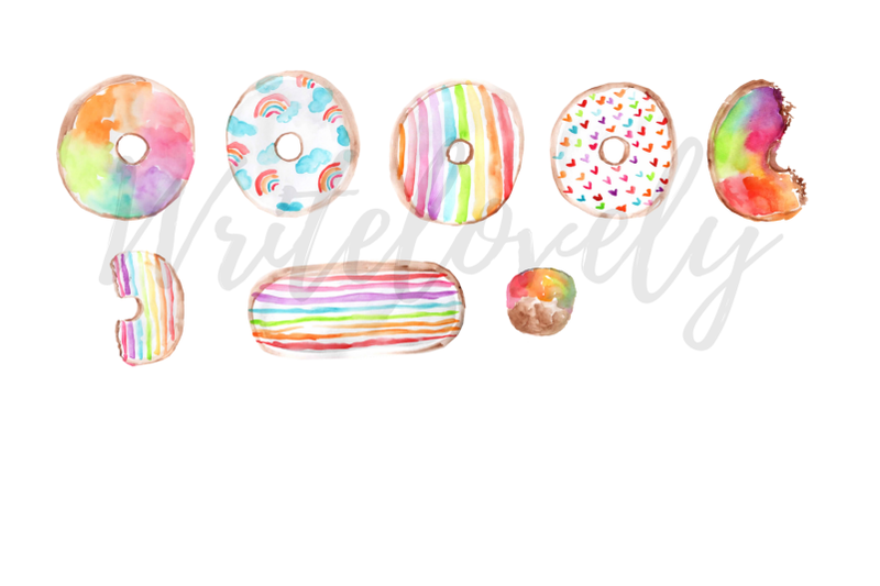 watercolor-rainbow-donut