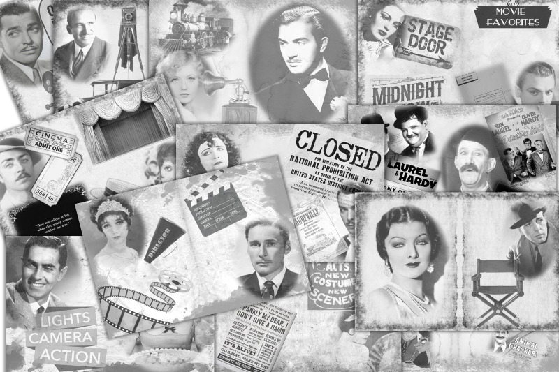 12-black-and-white-movie-themed-collage-backgrounds